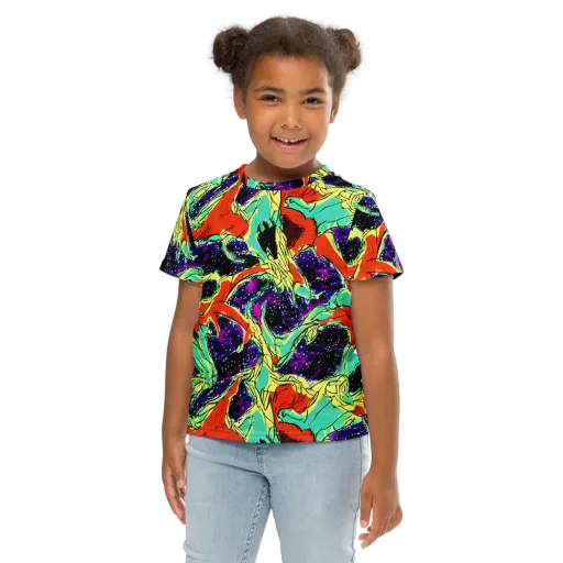 Psychedelic Canopy on a Kids Crew Neck T-Shirt