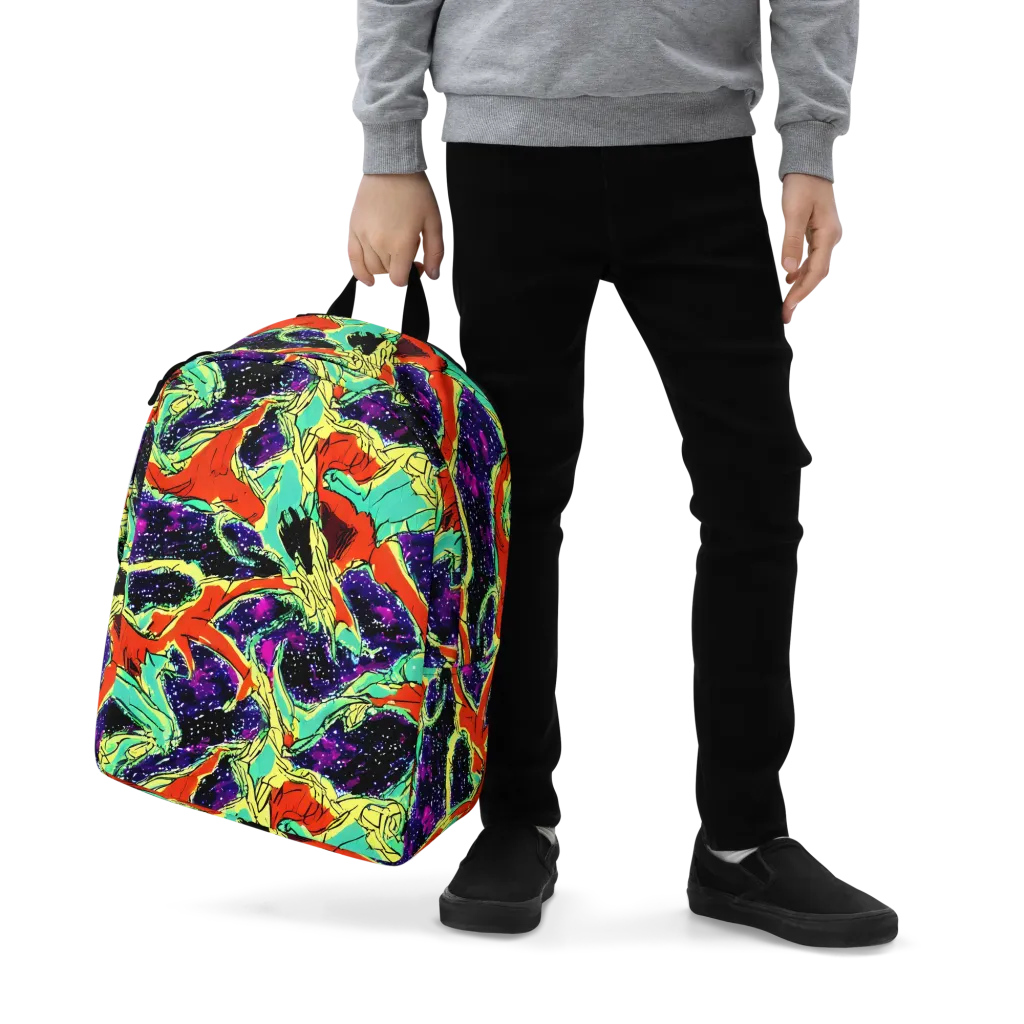 Psychedelic Canopy on Minimalist Backpack — Zoomed-in