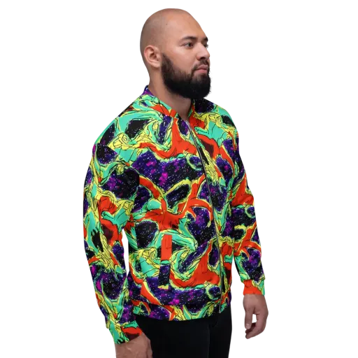 Psychedelic Canopy on a Bomber Jacket