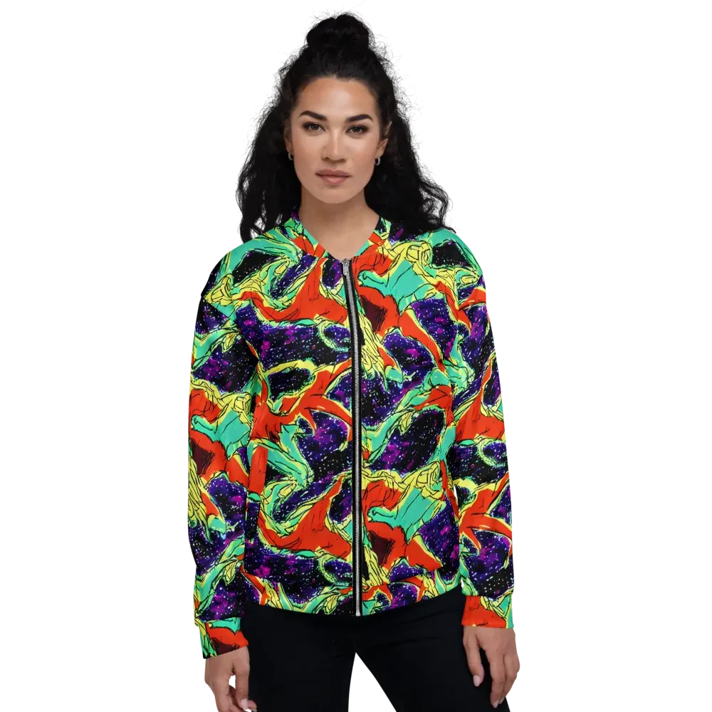 Psychedelic Canopy on Bomber Jacket — Front