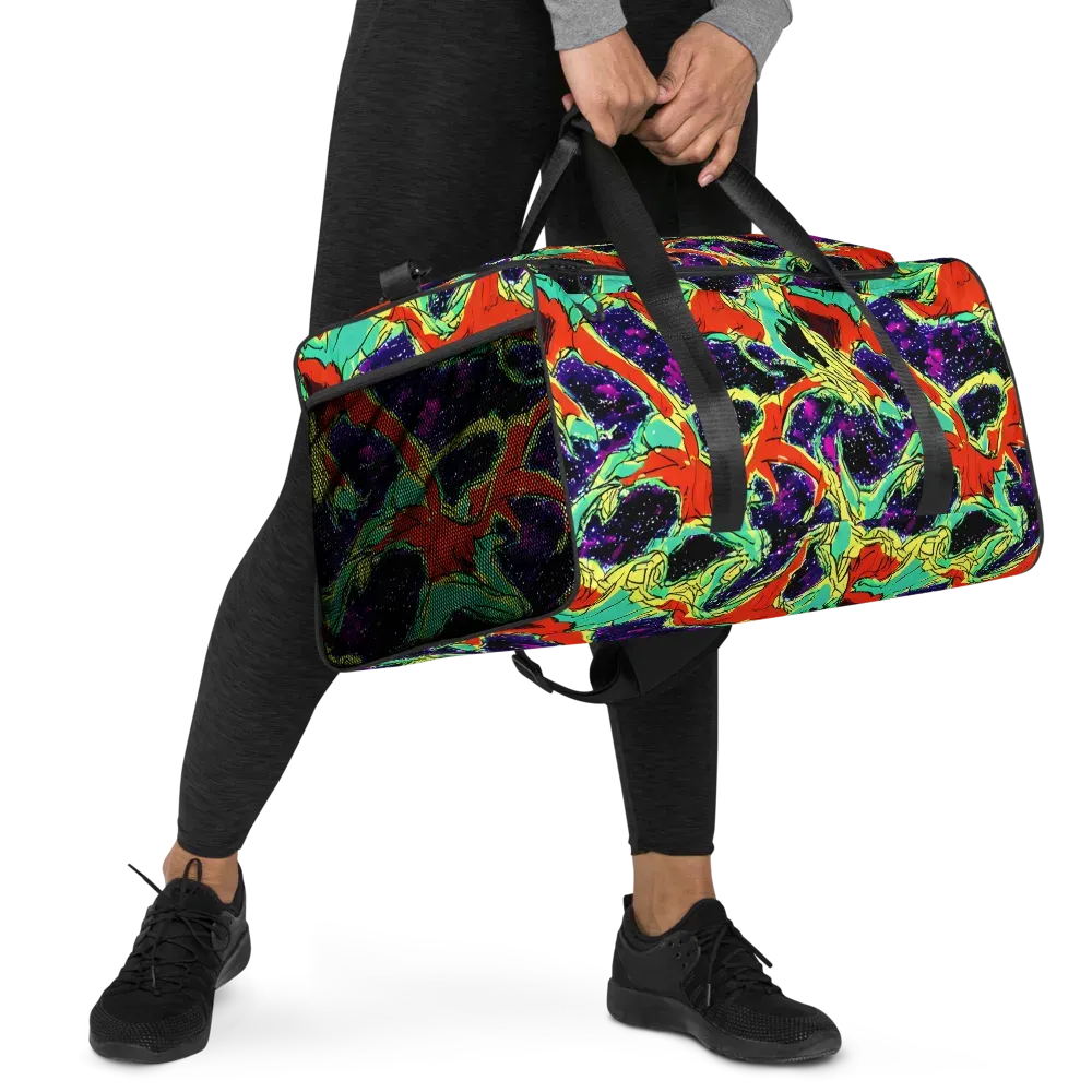 Psychedelic Canopy on Duffle Bag — Right Front
