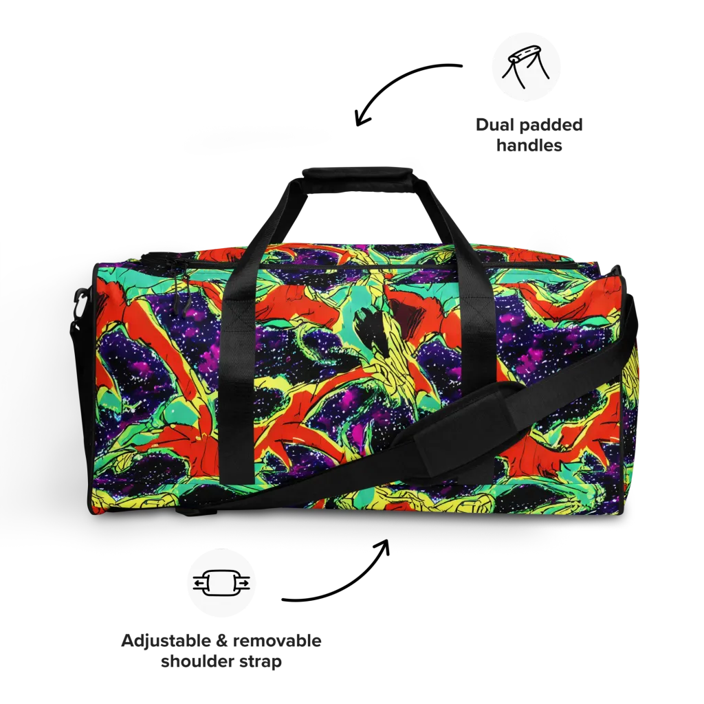 Psychedelic Canopy on Duffle Bag — Front