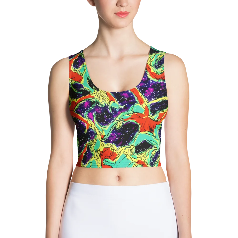 Psychedelic Canopy on Crop Top — Front