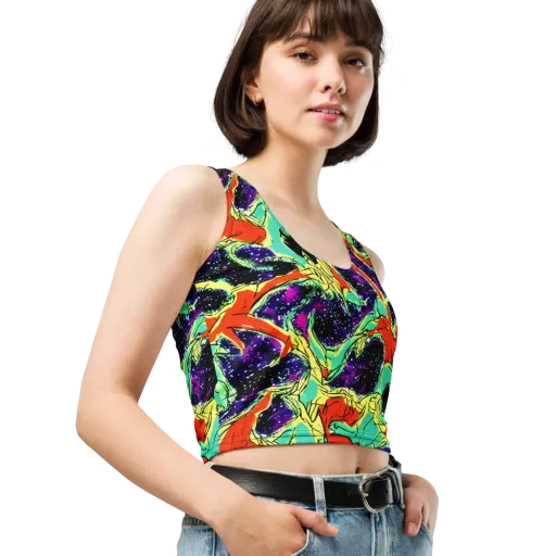 Psychedelic Canopy on a Crop Top
