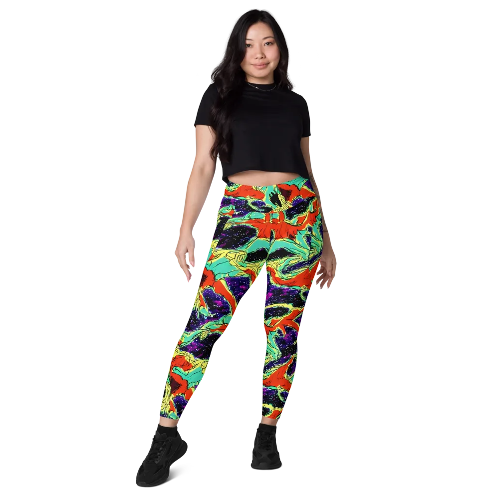 Psychedelic Canopy on Leggings with Pockets — Front