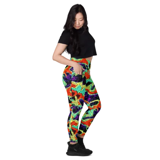 Psychedelic Canopy on a Leggings with Pockets