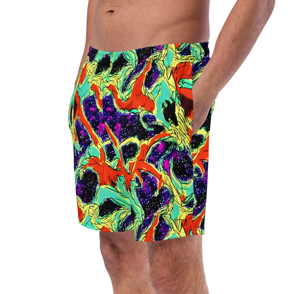 Psychedelic Canopy on Swim Trunks — Left Front