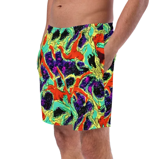 Psychedelic Canopy on a Swim Trunks