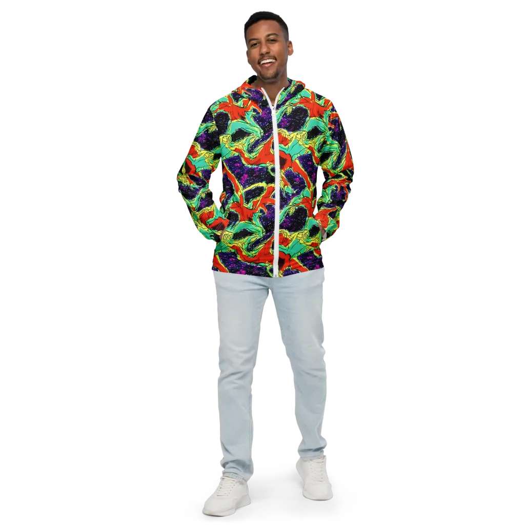 Psychedelic Canopy on Men's Windbreaker — Front