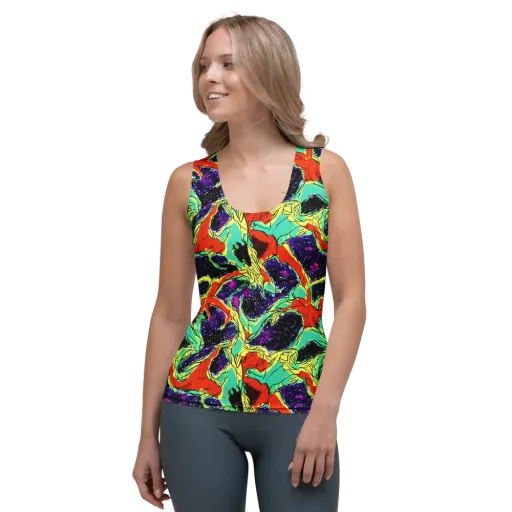 Psychedelic Canopy on a Women's Tank Top