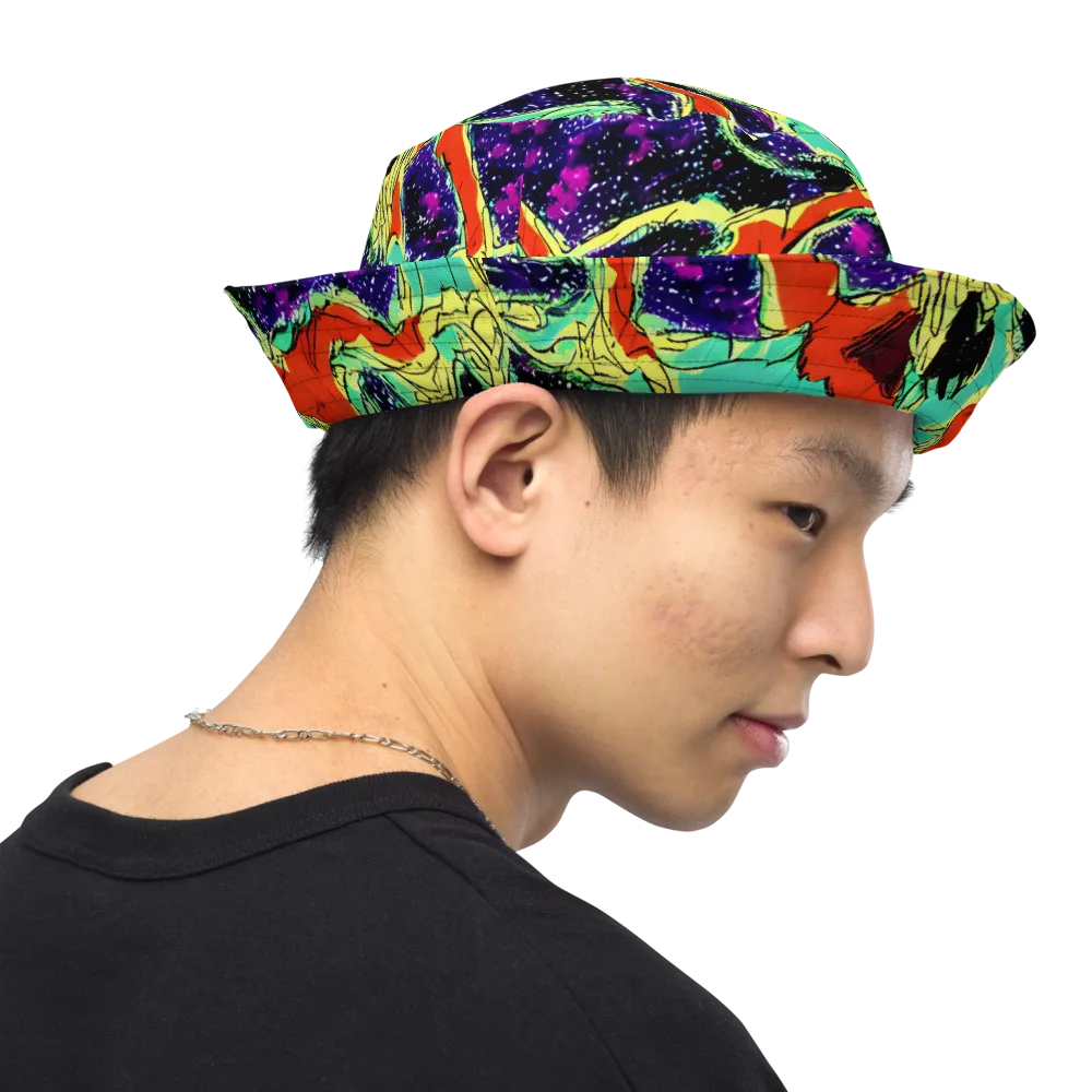 Psychedelic Canopy on Reversible Bucket Hat — Right Outside