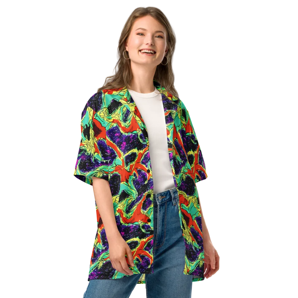 Psychedelic Canopy on Button Shirt — Front
