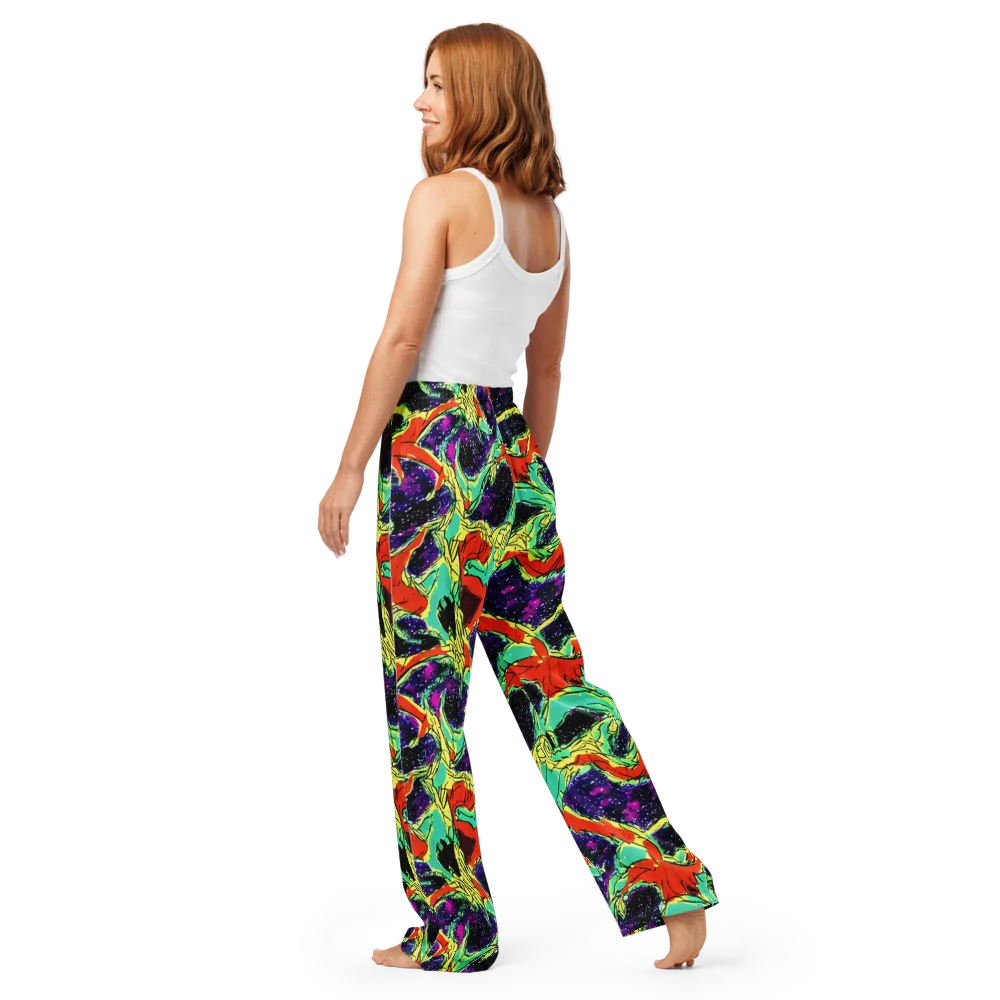 Psychedelic Canopy on Women's Pajama Pants — Back