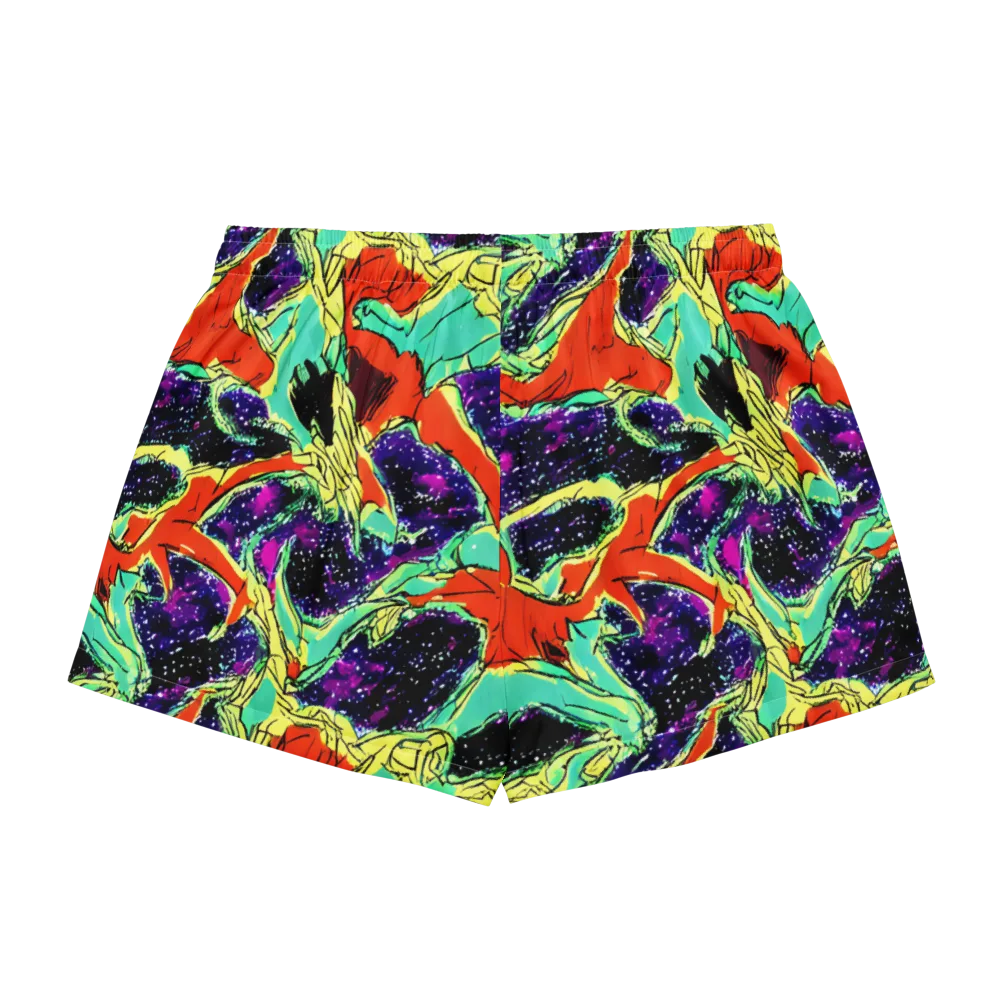 Psychedelic Canopy on Women's Pajama Shorts — Back