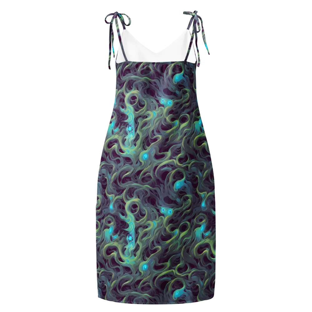 Aqua Apparition on Slip Dress — Back