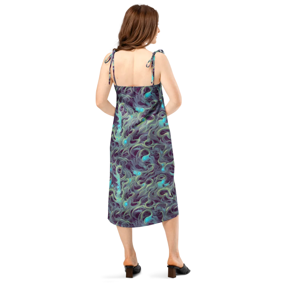 Aqua Apparition on Slip Dress — Back