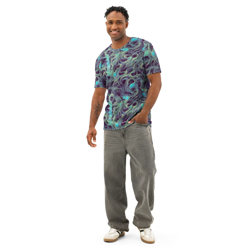 Aqua Apparition on Men's Cotton Crew Neck T-Shirt — Front