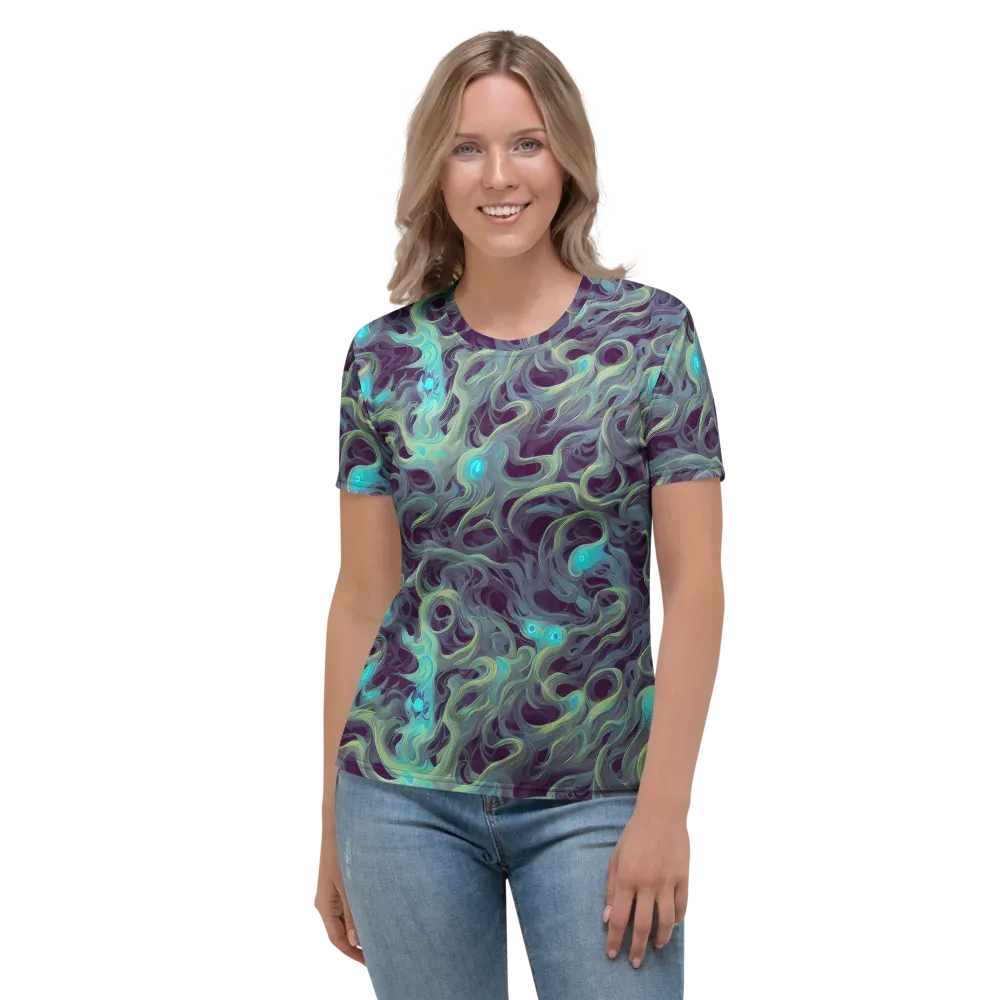 Aqua Apparition on Women's Crew Neck T-Shirt — Front