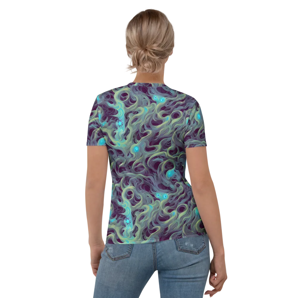 Aqua Apparition on Women's Crew Neck T-Shirt — Back