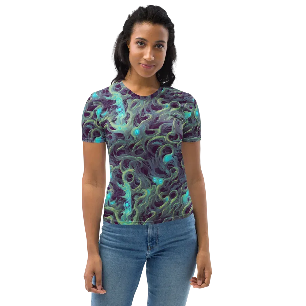 Aqua Apparition on Women's Crew Neck T-Shirt — Front