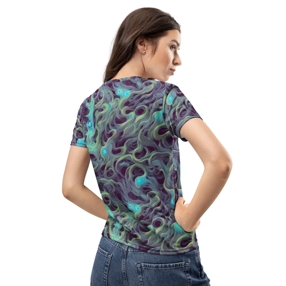 Aqua Apparition on Women's Crew Neck T-Shirt — Back