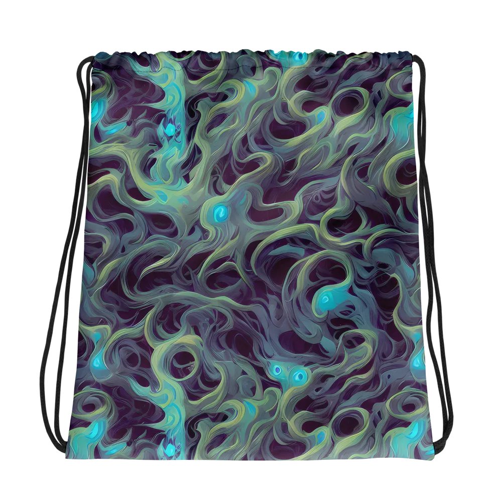 Aqua Apparition on Drawstring Bag — Photo