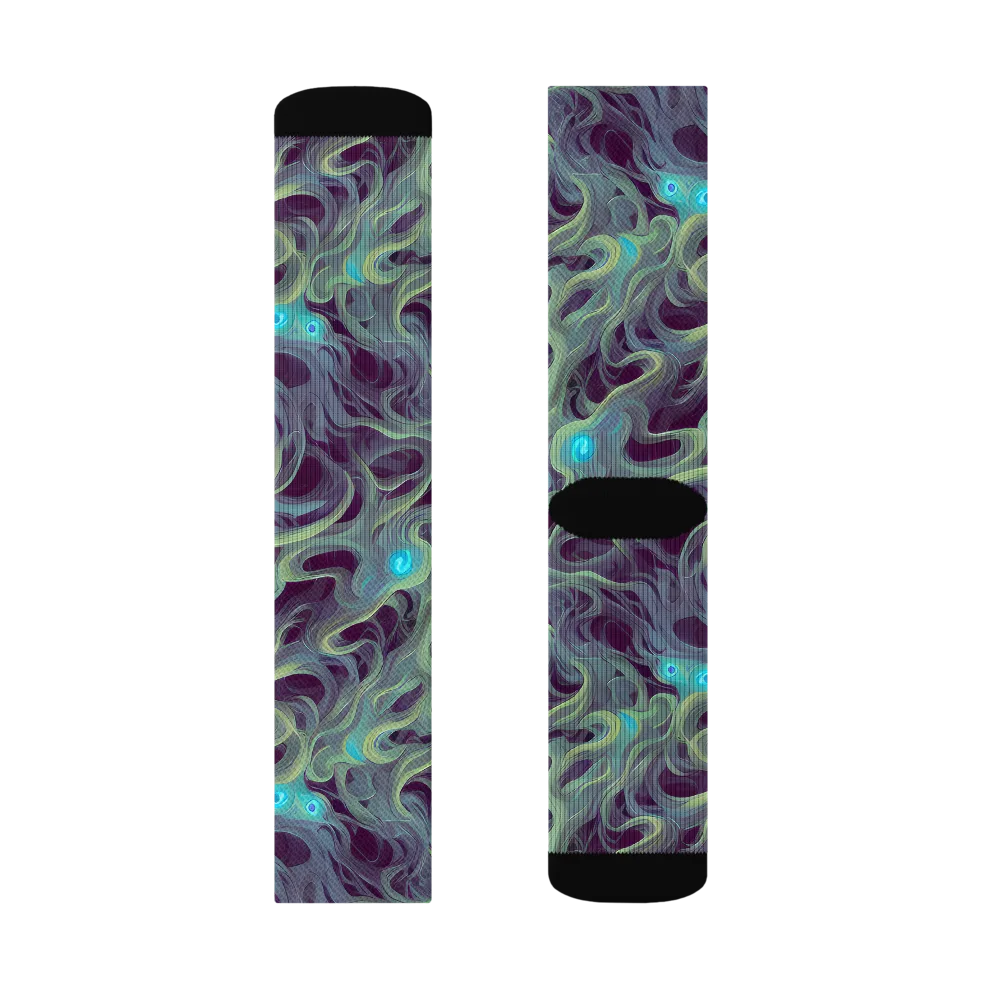 Aqua Apparition on Socks — Right Sock