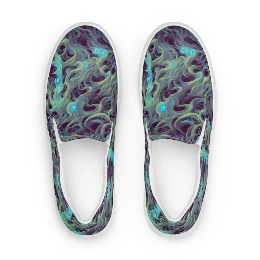 Aqua Apparition on Women's Slip-On Canvas Shoes — Front