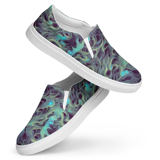 Aqua Apparition on a Women's Slip-On Canvas Shoes