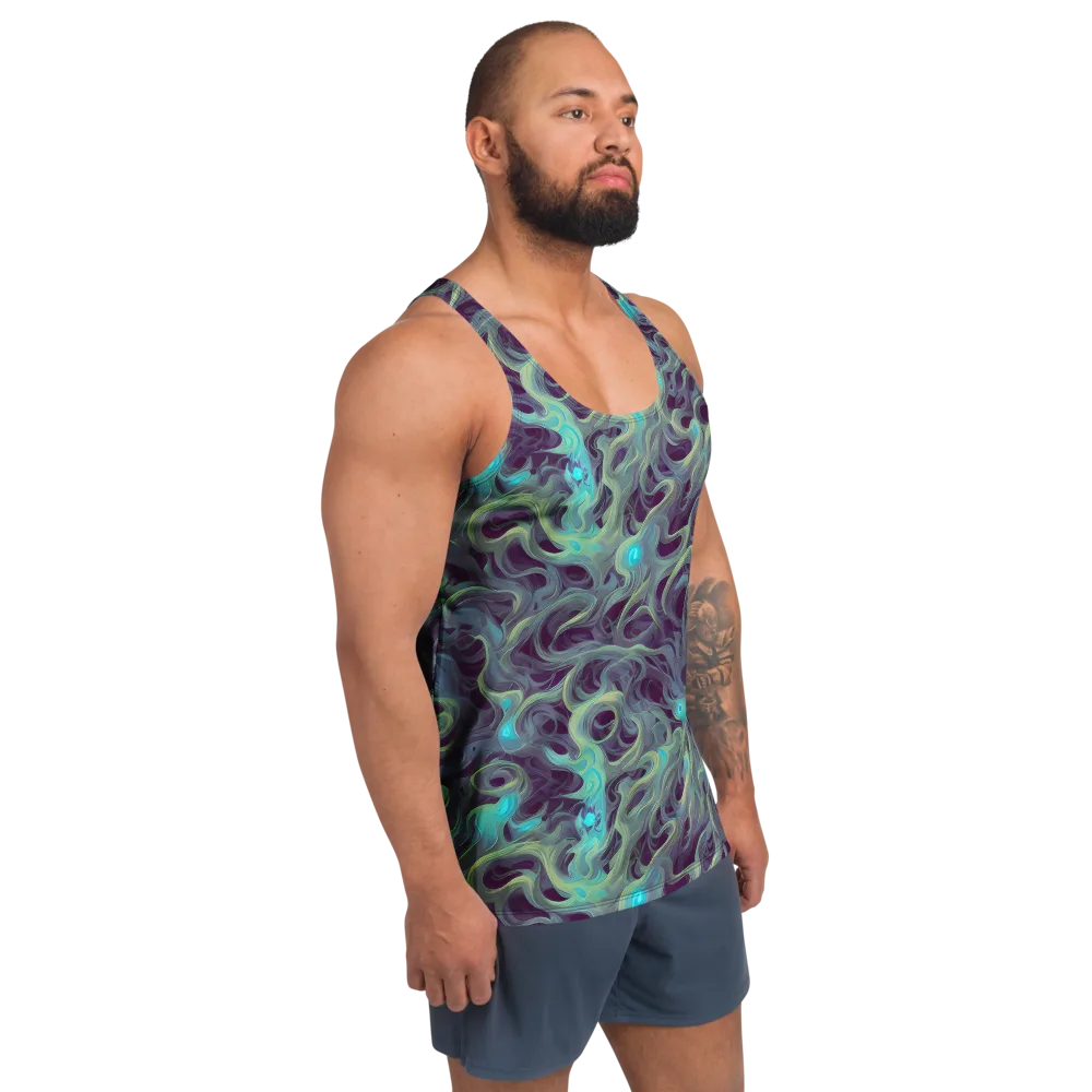Aqua Apparition on Men's Tank Top — Right Front