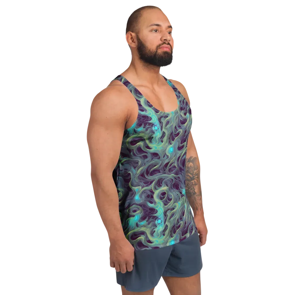 Aqua Apparition on Men's Tank Top — Right Front
