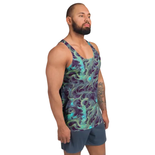 Aqua Apparition on a Men's Tank Top