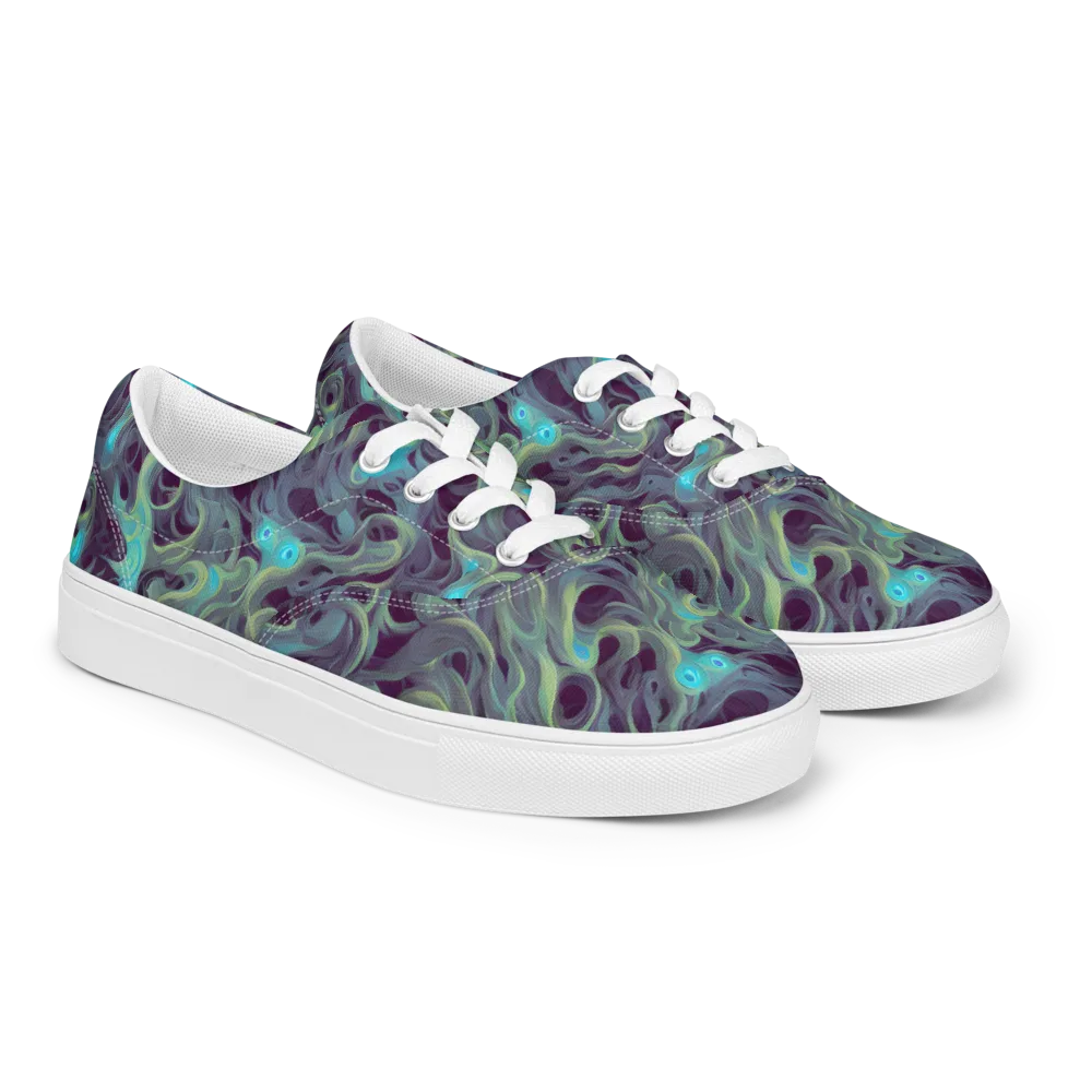 Aqua Apparition on Men's Lace-Up Canvas Shoes — Right Front