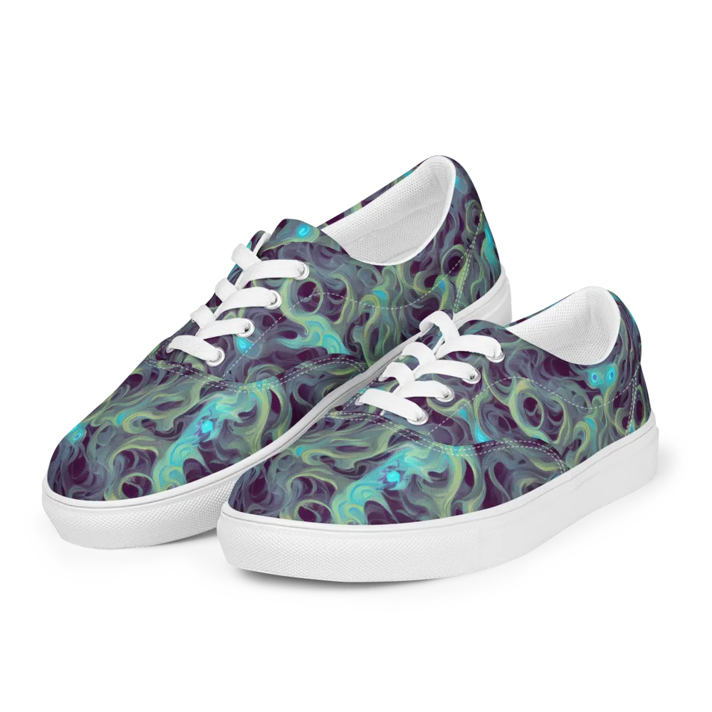 Aqua Apparition on Men's Lace-Up Canvas Shoes — Left Front
