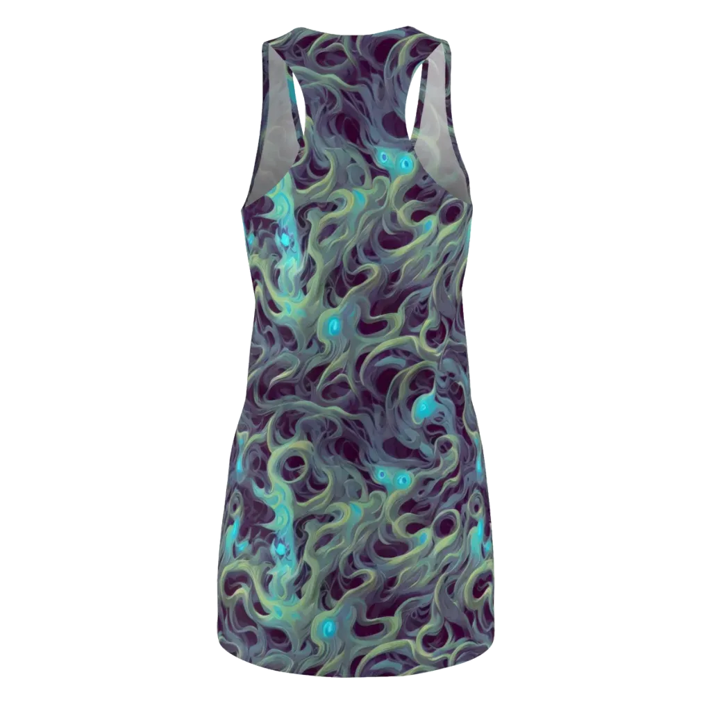 Aqua Apparition on Racerback Dress — Back