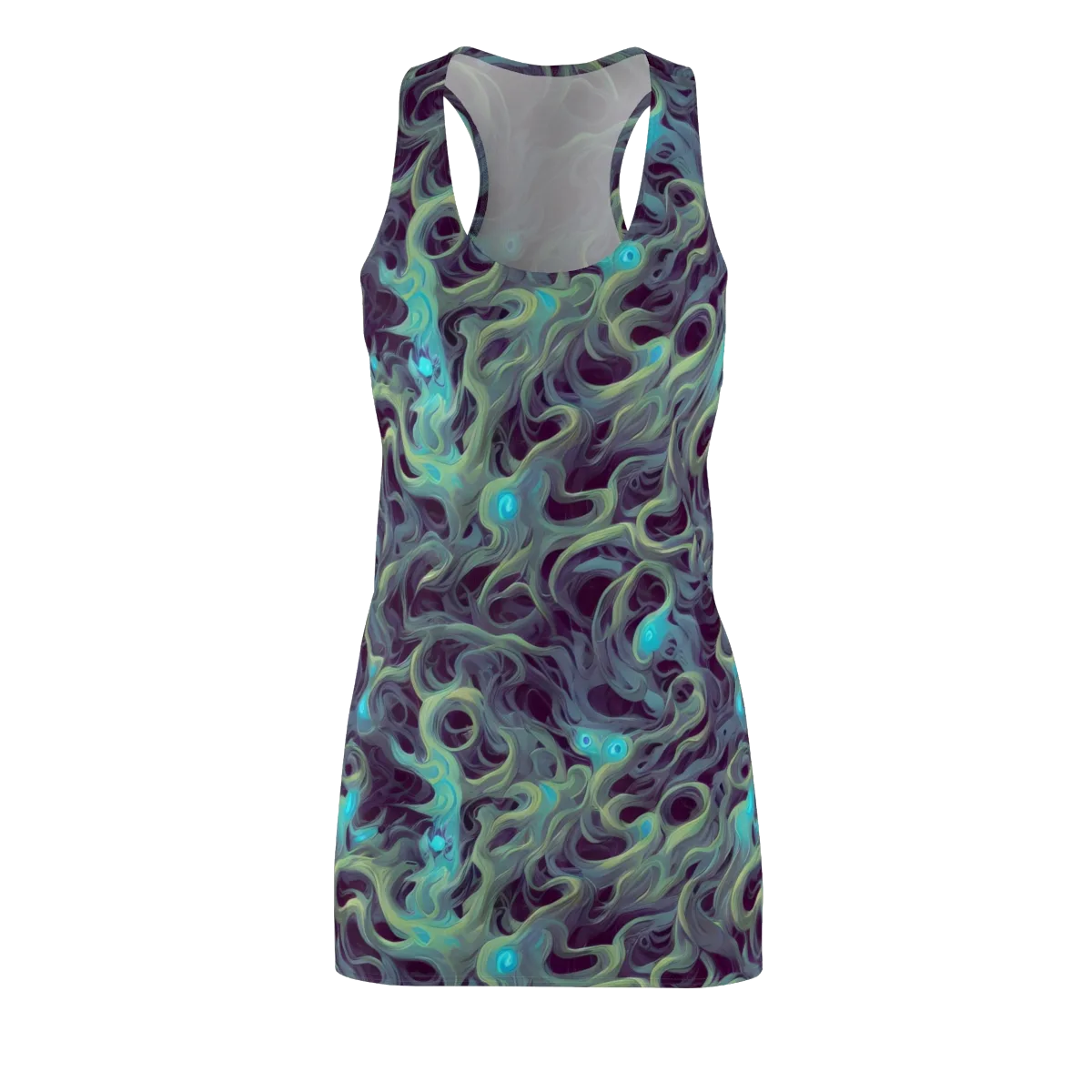 Aqua Apparition on Racerback Dress — Front