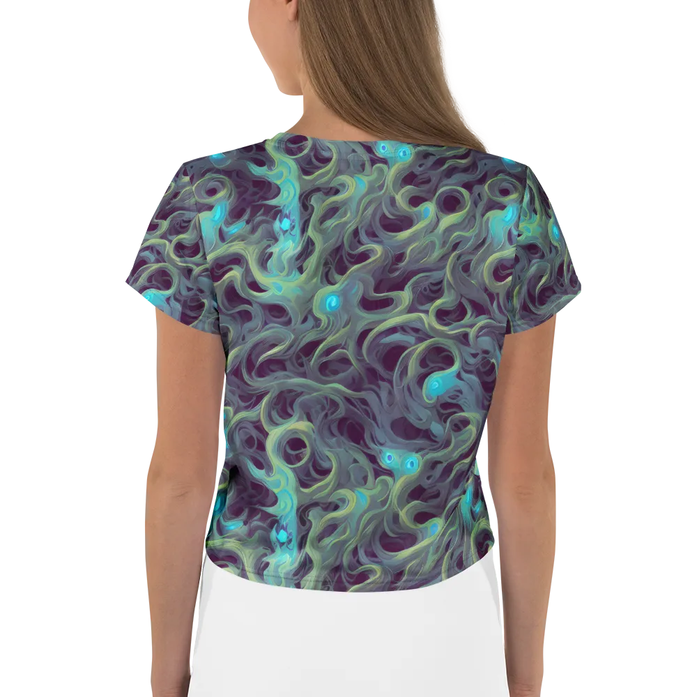 Aqua Apparition on Crop Tee — Back