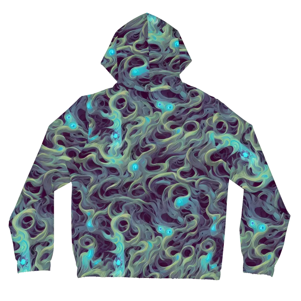 Aqua Apparition on Women's Full-Zip Hoodie — Back