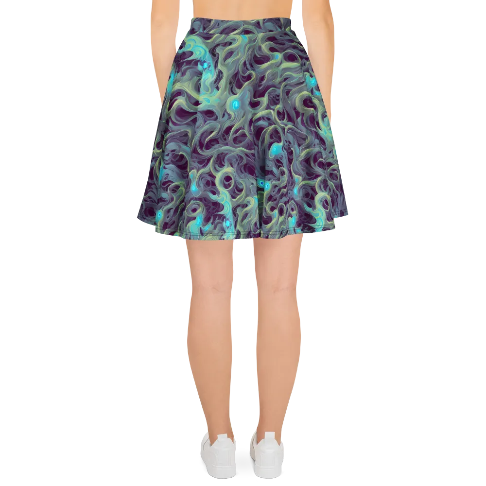 Aqua Apparition on Skater Skirt — Back