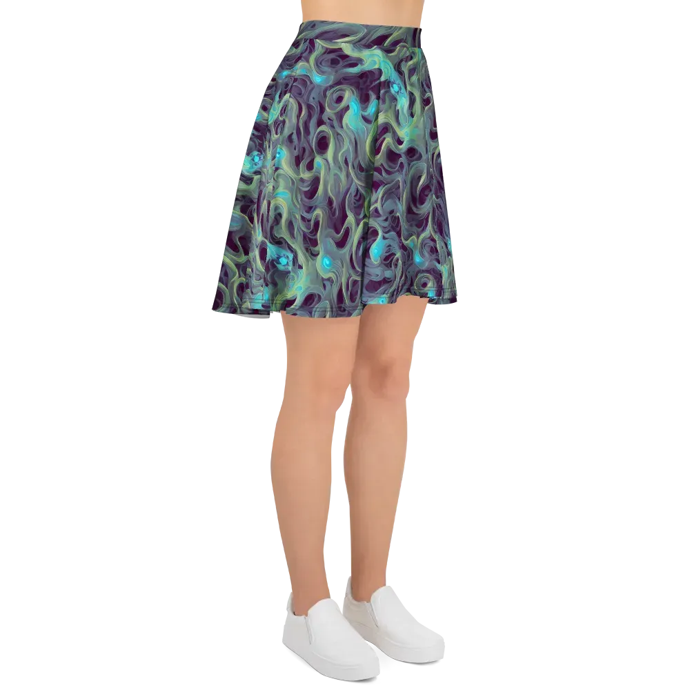 Aqua Apparition on Skater Skirt — Right