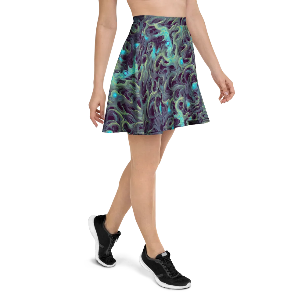 Aqua Apparition on Skater Skirt — Right