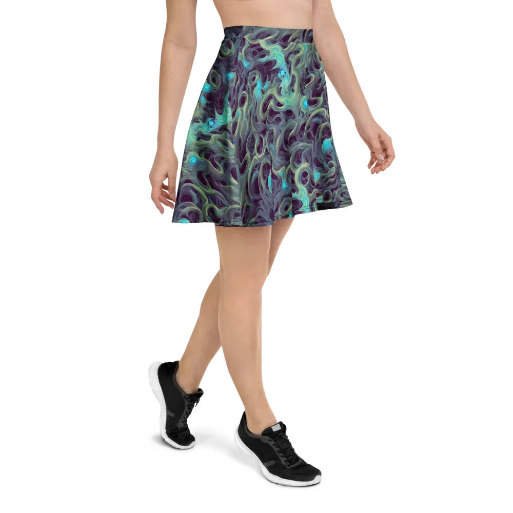 Aqua Apparition on Skater Skirt — Right