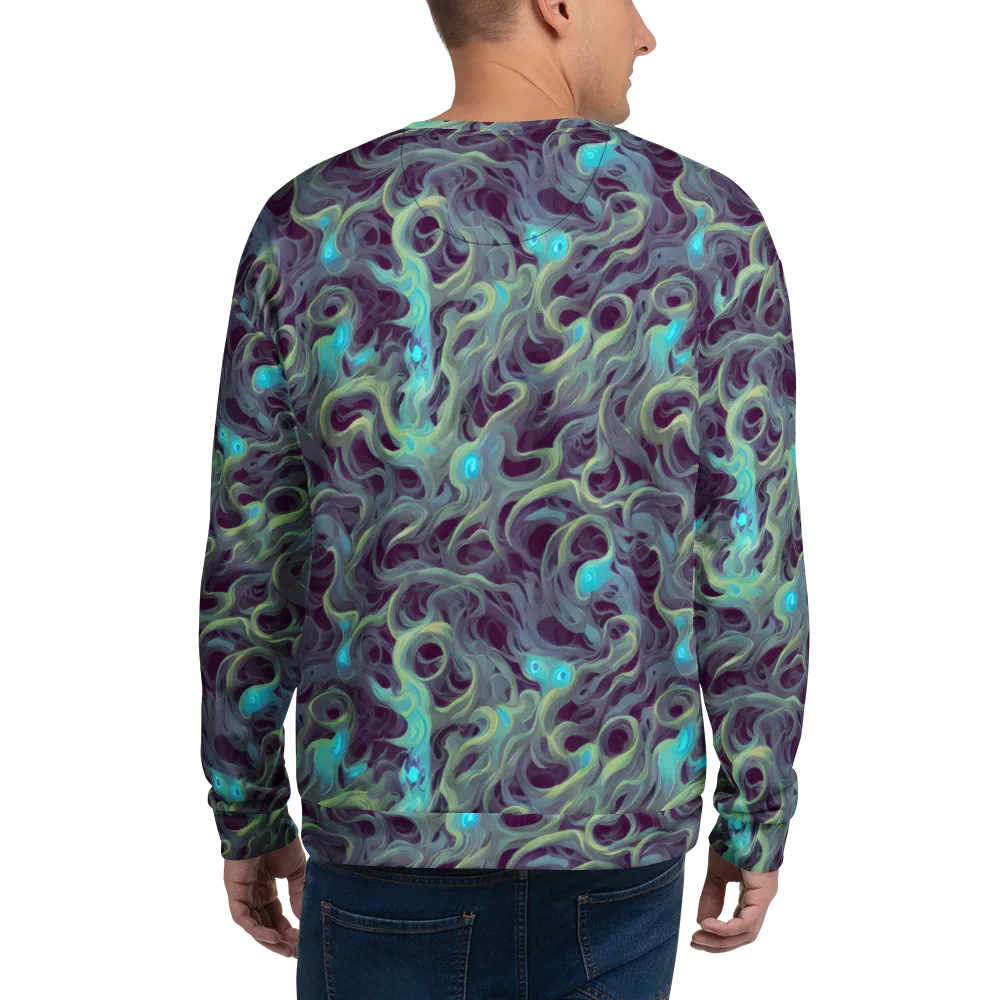 Aqua Apparition on Sweatshirt — Back