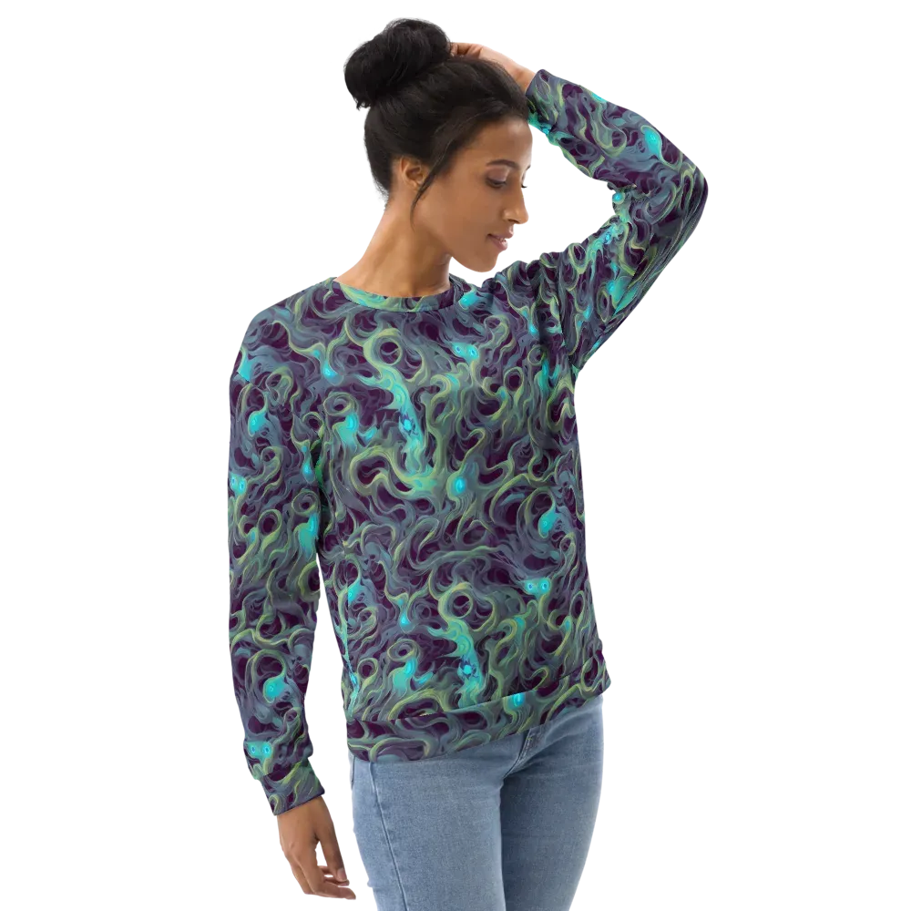 Aqua Apparition on Sweatshirt — Right Front