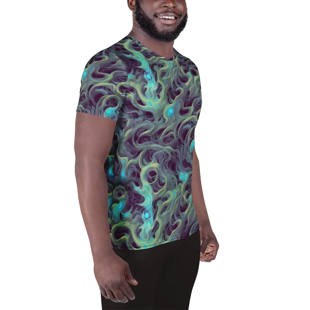 Aqua Apparition on Men's Athletic T-Shirt — Right