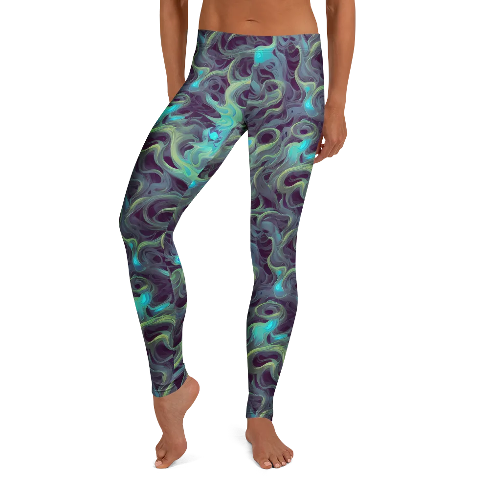 Aqua Apparition on Leggings — Front