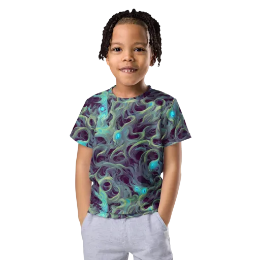 Aqua Apparition on a Kids Crew Neck T-Shirt