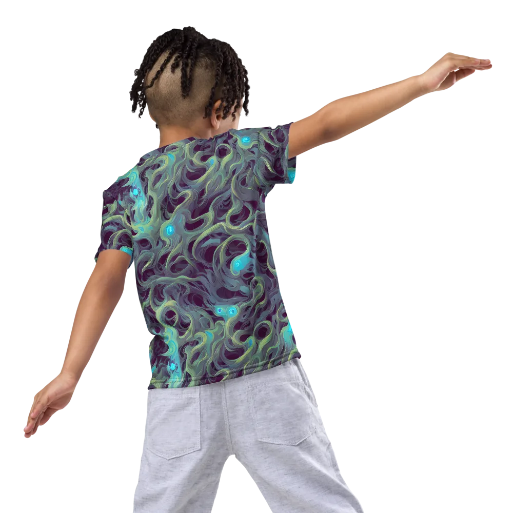Aqua Apparition on Kids Crew Neck T-Shirt — Back