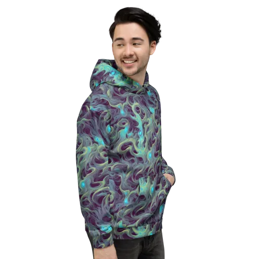Aqua Apparition on a Hoodie