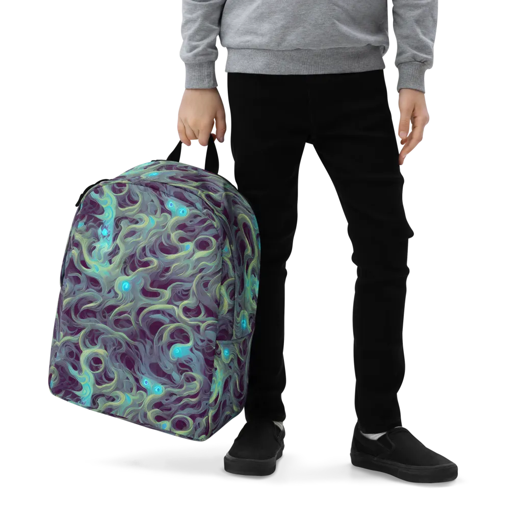 Aqua Apparition on Minimalist Backpack — Zoomed-in